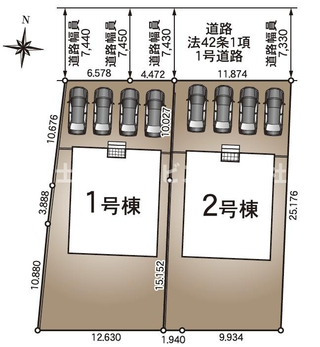 1号棟の区画図です