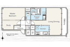 小田原セントラルハイツ２号棟の間取り