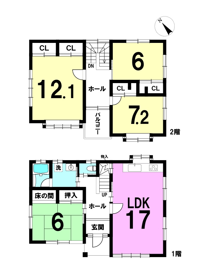 4LDKの間取りになります。