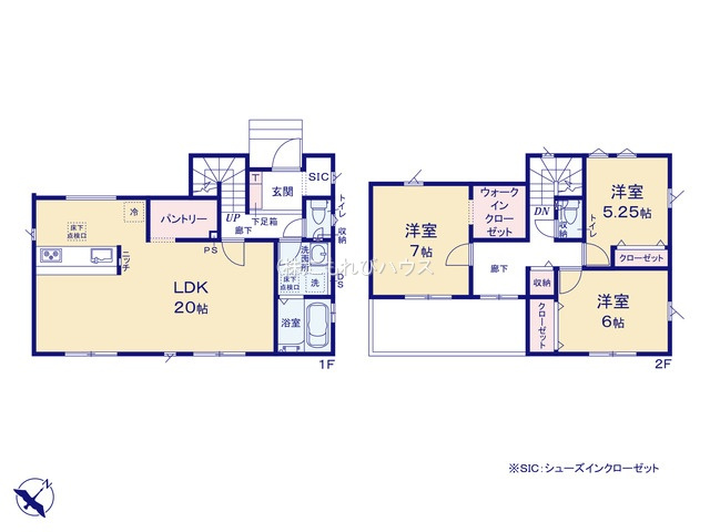 【全5棟・3号棟】北本市東間　4期　新築一戸建て　グラファーレ　03・3LDK・土地面積160.10m2・建物面積100.40m2