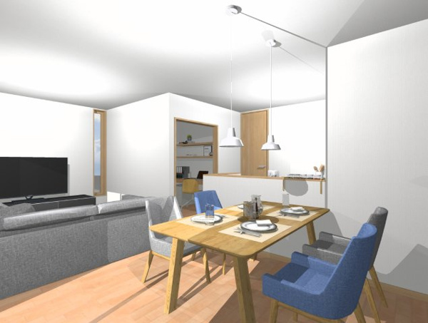 【石坪町（2期）のリビングダイニング】