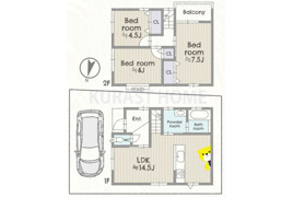 乙訓郡大山崎町大山崎西高田 中古戸建の間取り