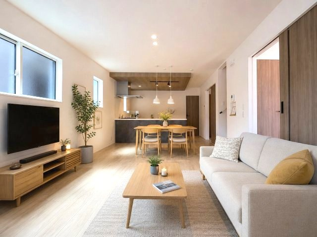 現地写真。家具・家電等はCGによる配置例です。物件には含まれません