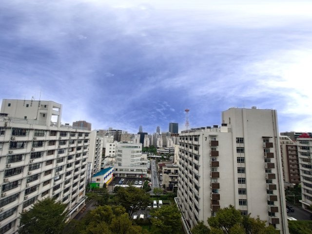 南向きで眺望が開けています