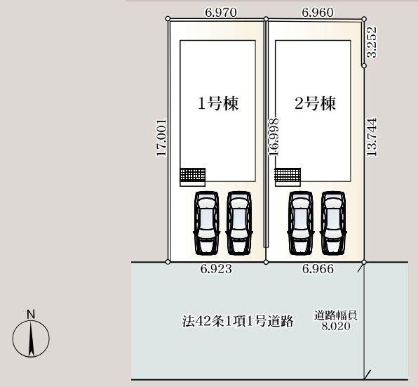 図面と現況が異なる場合、現況を優先とします。【2号棟】