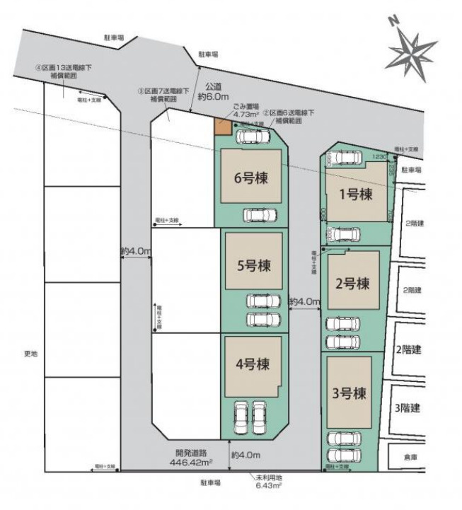 【6号棟　区画図】