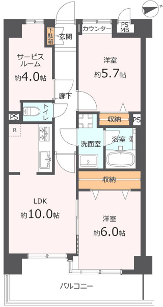 【 HP限定公開 ライオンズプラザ武蔵小金井6階の間取り】