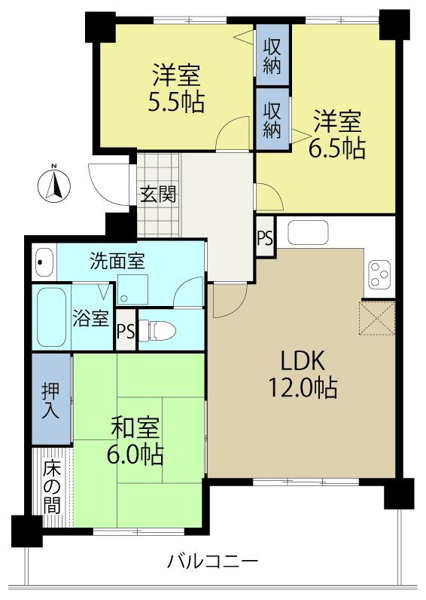 コム古川橋の間取り