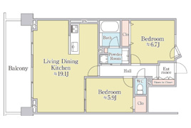 グリーンブリーズ萩中公園パークウイングの間取り