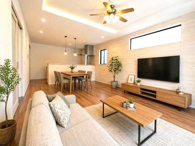 現地写真。家具・家電等はCGによる配置例です。物件には含まれません