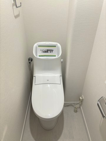 落ち着いた色調のトイレです