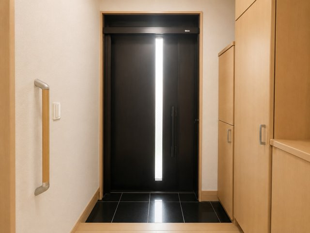 玄関は収納スペースもしっかり確保　いつもきれいな玄関を保つことができます