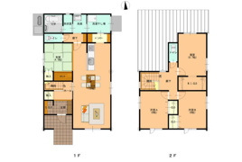 福井市下荒井町　新築戸建の間取り