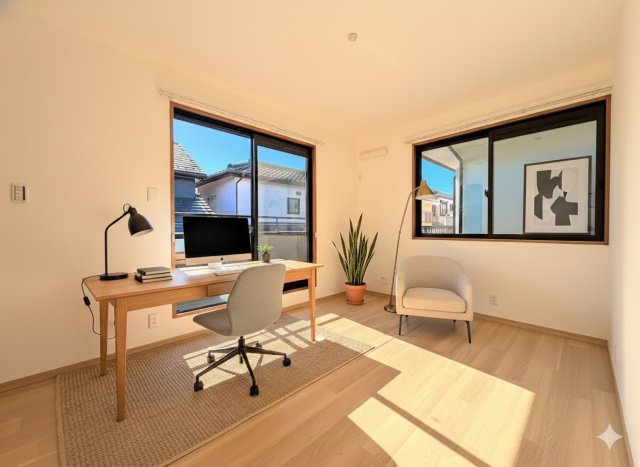 ◆住宅ローンのご相談や周辺環境のご案内も含め、ローンに詳しい、地元に詳しいスタッフがお出迎えさせていただきます。お気軽にご相談ください。(家具はイメージです)