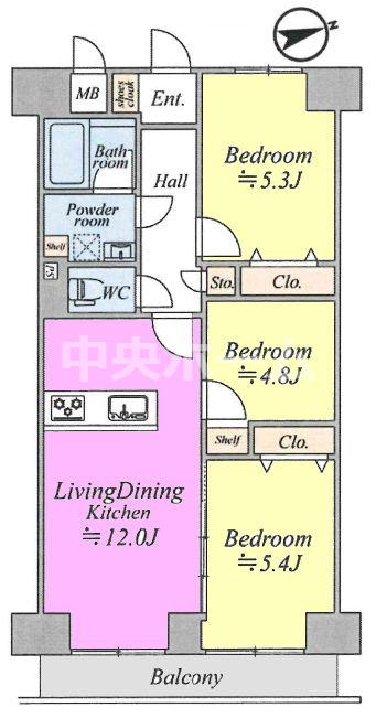 最上階（12F）南東向きにつきまして日当り・通風・眺望良好。2025年2月にフルリノベーションをしたお部屋ですので室内は大変きれいな状態です。