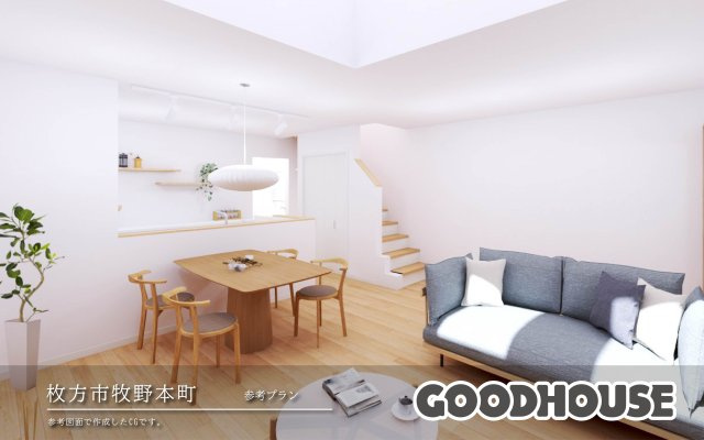 【参考プラン】爽やかな白基調のナチュラルテイスト。