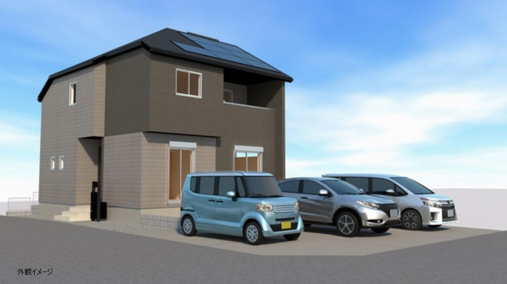 【外観完成予想図】設計から建設まで住宅性能評価を取得。見えない部分の品質にも配慮された、長く安心して暮らせる住まいです。