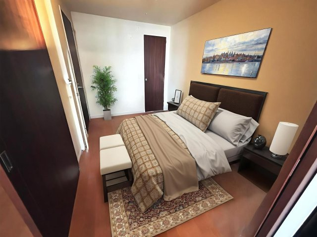 寝室とＷＩＣ6.1帖（家具配置CG例）