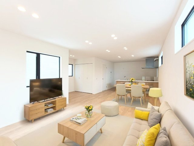 【LDK約22.5帖】　開放的な自遊空間。季節ごとに壁飾りや家具の配置を変えて楽しめます。※写真はCGイメージです。※写真はCGイメージです。