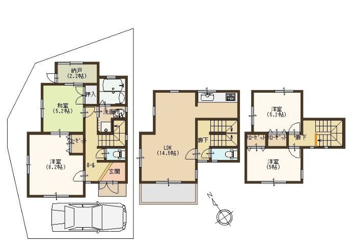 3階建て　4SLDKです。