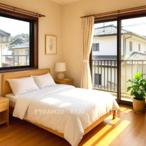 2階の洋室(東南側)　※この画像はCG加工によるイメージです。家具、調度品は附属しません