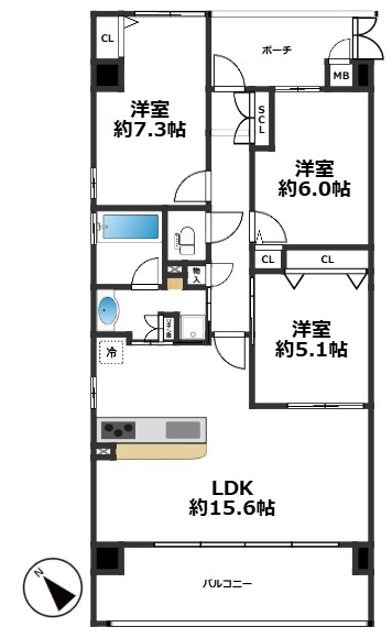 2WAY洗面で家事がしやすい間取りです♪