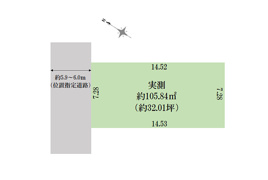 朝霞市宮戸3丁目 建築条件無売地 全1区画 (丸井志木店)の区画図