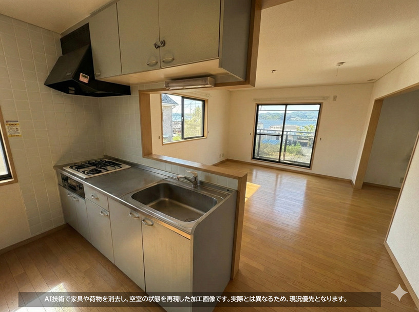 キッチンからは海も眺められます