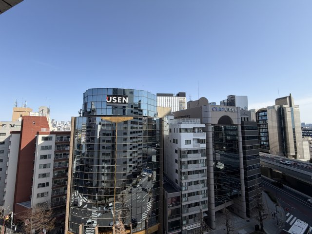 バルコニーからの眺望(北東側を望む)。11階のため、圧迫感はありません。