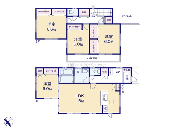 【鴻巣市鴻巣 新築一戸建て 01の間取り】