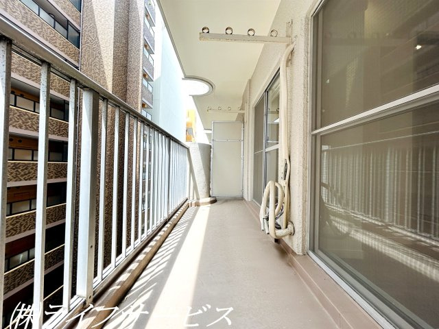 南向きのバルコニー