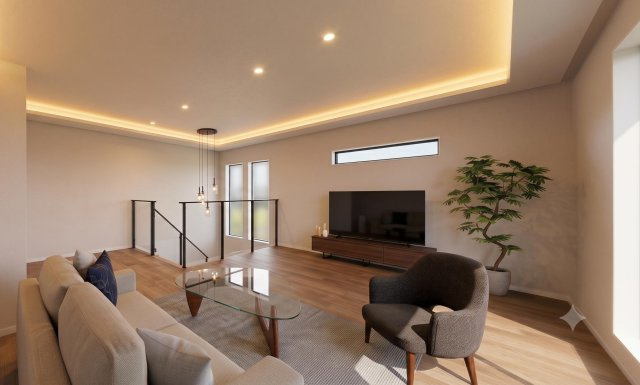 ■建物プラン例（完成予想図）建物面積：257.37m2（77.85坪）、建物価格：14168万円　※別途、外構工事費・付帯工事費・諸費用等が必要となります　※当該プランの採用および変更は自由に可能です