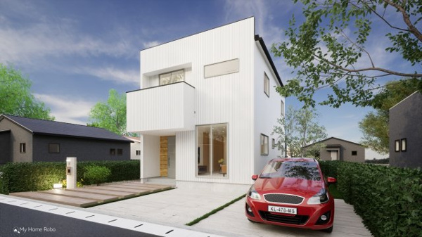 【真鶴二丁目の外観パース】