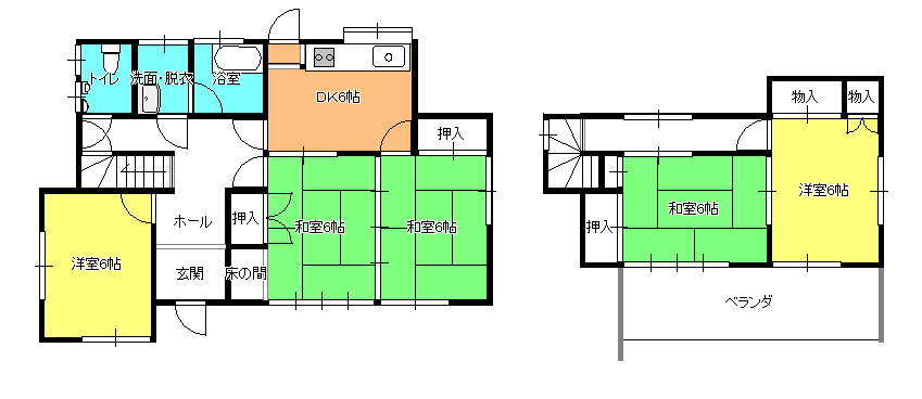 古家間取図