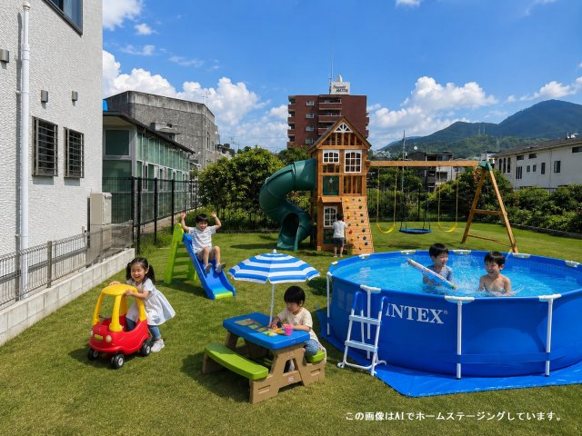 子どもたちものびのび遊べる広々としたお庭にも♪※画像はイメージです。