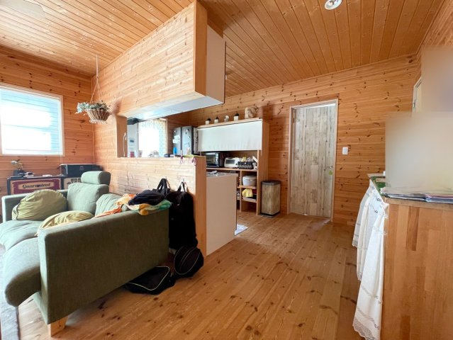 木目のログハウス風リビング♪