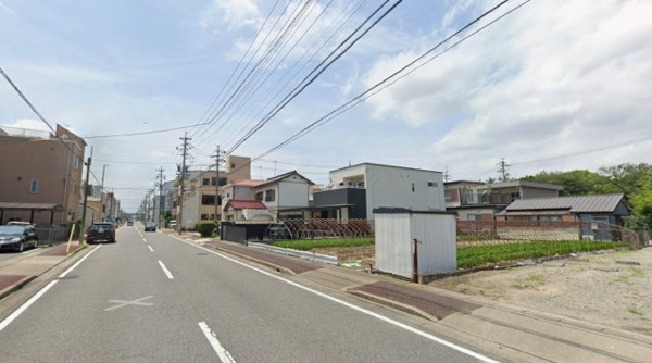 【名古屋市西区西原町土地の前面道路含む現地写真】