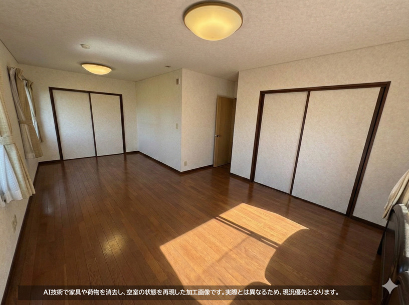 1階の洋室の全体です。(※AIの家具消しツール使用)