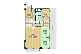 緑地東ロイヤルマンションの間取り