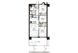 朝日シティパリオ高井戸の間取り