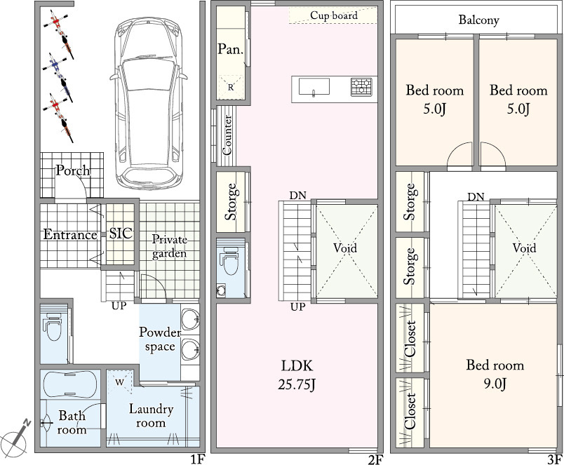 ■建物プラン例（間取図2）　建物面積：149.50？（45.22坪）、建物価格：6500万円　※別途、外構工事費・付帯工事費・諸費用等が必要となります　※当該プランの採用および変更は自由に可能です