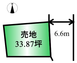【南アルプス市落合　売地の間取り】