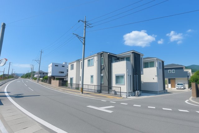 広々とした前面道路なので運転苦手な方にも安心です