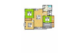 近鉄東生駒ガーデンハイツＢ棟の間取り