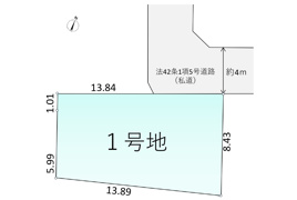 ふじみ野市南台の土地の間取り