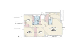 大濠公園パークマンション 仲介手数料無料 の間取り