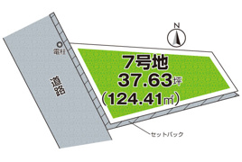 柏原市田辺 売土地の区画図