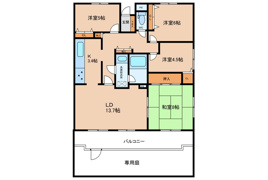 下野市祇園二丁目　中古マンション　ダイアパレス自治医大三番館の間取り
