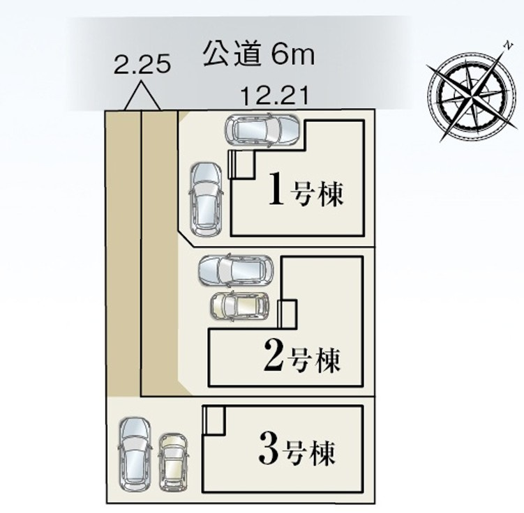 1号棟の区画図です