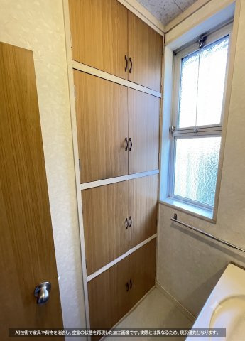 脱衣所の収納です。収納はたっぷりございます。
